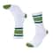 White & Green Athletic Youth Crew Socks by Celebrate It™